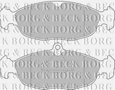 BORG & BECK bbp1424 -  Комплект тормозных колодок, дисковый тормоз